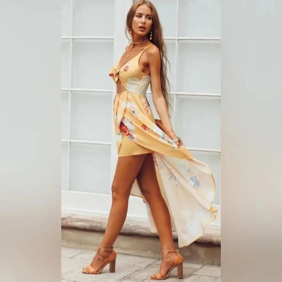 Hello Molly | Dear Emilia New Haven floral hi-low midi maxi dress women’s size M - Picture 10 of 10